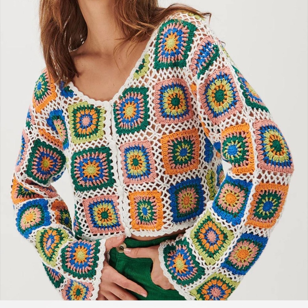 Colorful Crochet Sweater